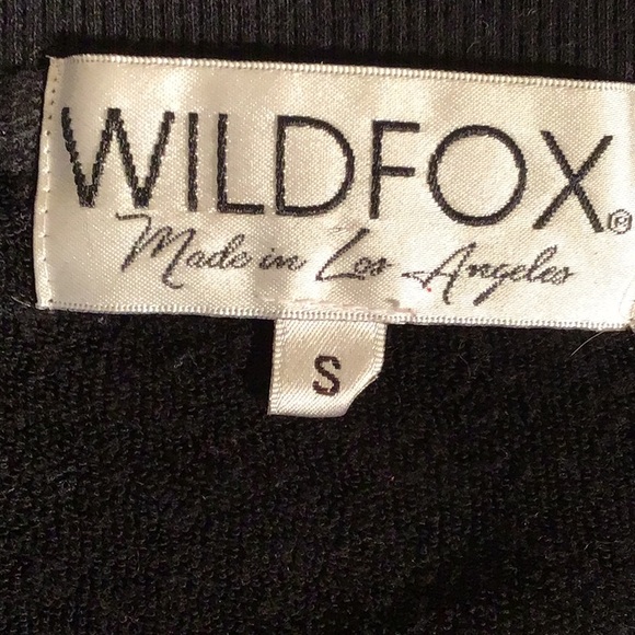 WILDFOX crop sweatshirt Wine in my cup & my pup black S - Picture 4 of 4